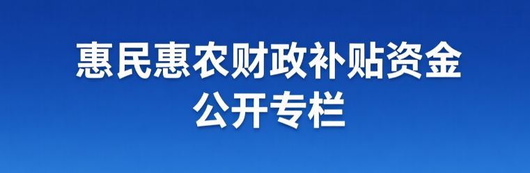 惠民惠农财政补贴资金公开专栏